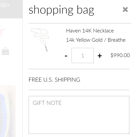 Jennifer Zeuner 14k gold Haven BREATHE necklace - Picture 8 of 9